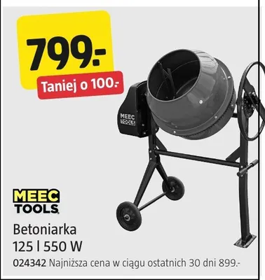 Betoniarka Meec Tools 125l 550W promocja w Jula