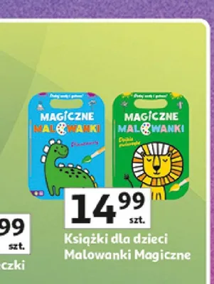 Książka dla dzieci Zielona Sowa Malowanki Magiczne Dinozaury promocja w Auchan