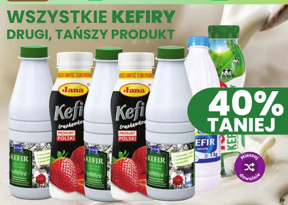 Kefir truskawkowy Jana promocja w Dino