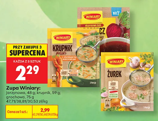 Zupa Winiary jarzynowa promocja w Biedronka