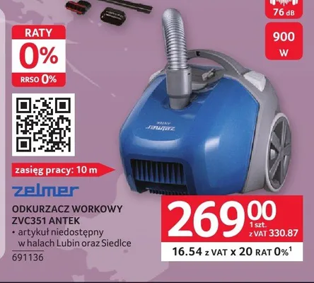 Odkurzacz workowy Zelmer ZVC351 Antek promocja w Selgros