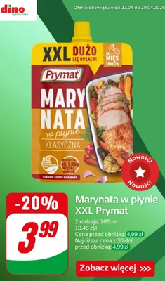 Marynata w płynie klasyczna XXL promocja w Dino