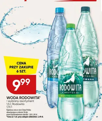 Woda Rodowita wybrany asortyment promocja w Chata Polska