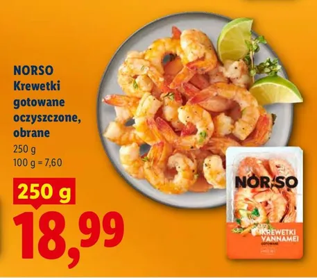 Krewetki gotowane oczyszczone, obrane promocja w Lidl