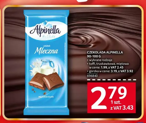Czekolada Alpinella toffi promocja w Selgros
