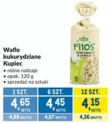 Wafle kukurydziane Kupiec promocja w Makro