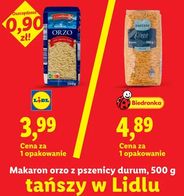 Makaron orzo z pszenicy durum Combino promocja w Lidl