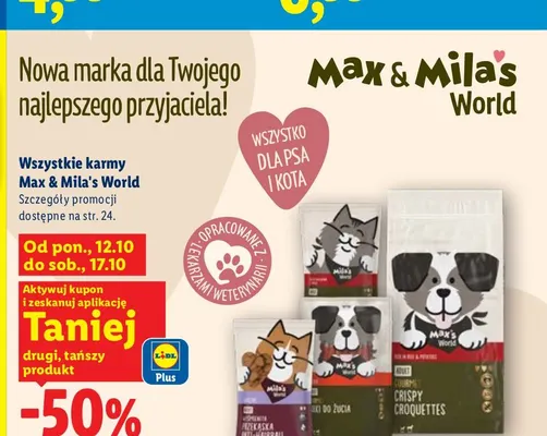 Karmy Max & Mila's World promocja w Lidl
