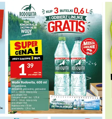 Woda gazowana Rodowita 600 ml promocja w Twój Market