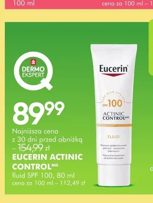 Fluid Eucerin Actinic Control MD SPF 100 promocja w Super-Pharm