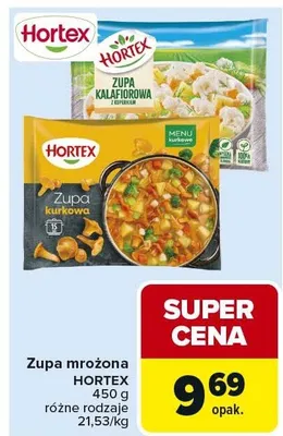 Zupa mrożona HORTEX zupa kalafiorowa, zupa gulaszowa promocja w Carrefour