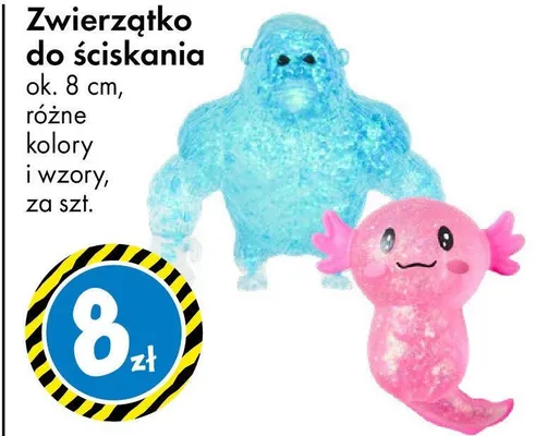 Zwierzątko do ściskania ok. 8 cm, różne kolory i wzory, za szt. promocja w Tedi