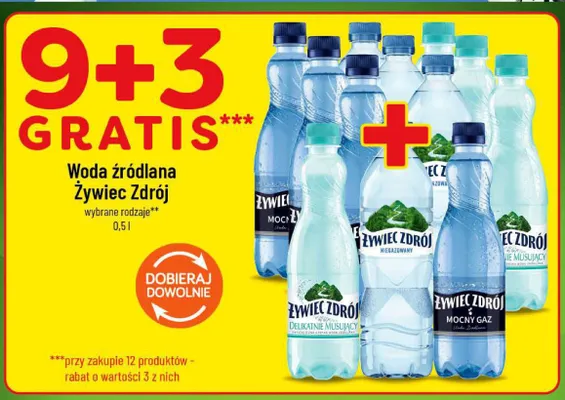 Woda źródlana Żywiec Zdrój Delikatnie Musujący promocja w POLOmarket