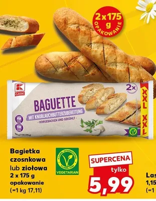 Bagietka czosnkowa promocja w Kaufland