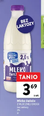 Mleko świeże bez laktozy Z Mlecznej Drogi 2% promocja w Intermarche