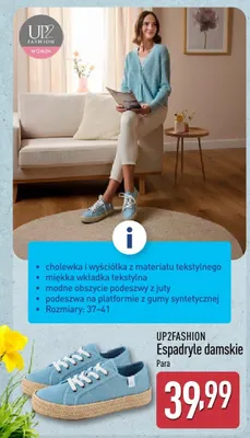 Espadryle damskie promocja w Aldi