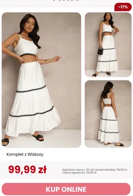 Komplet z wiskozy Renee promocja w Renee