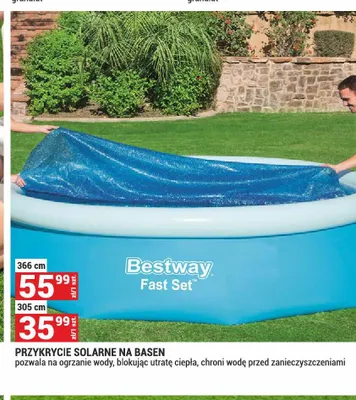 Przykrycie solarne na basen Bestway Fast Set 305 cm promocja w Merkury Market
