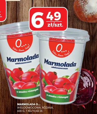 Marmolada wieloowocowa różana O... promocja w Top Market
