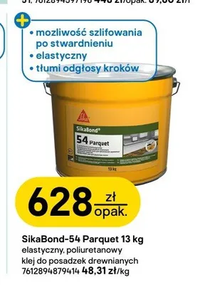 Elastyczny poliuretanowy klej do posadzek drewnianych SikaBond-54 Parquet 13kg promocja w Castorama