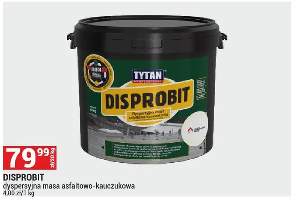 Dyspersyjna masa asfaltowo-kauczukowa Disprobit promocja w Merkury Market