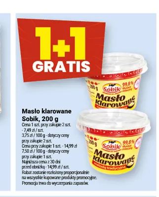 Masło klarowane Sobik promocja w Twój Market
