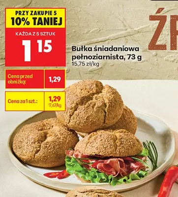 Bułka śniadaniowa pełnoziarnista promocja w Biedronka