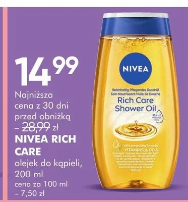 Olejek do kąpieli Nivea Rich Care promocja w Super-Pharm