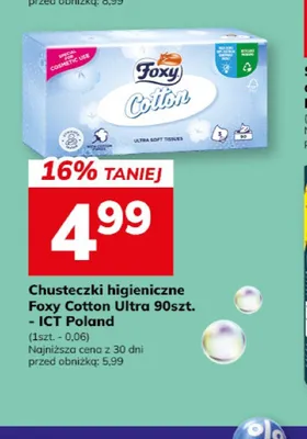 Chusteczki higieniczne Foxy Cotton Ultra promocja w Hitpol