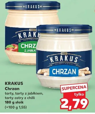 Chrzan tarty, tarty z jabłkiem, tarty ostry z chili promocja w Kaufland