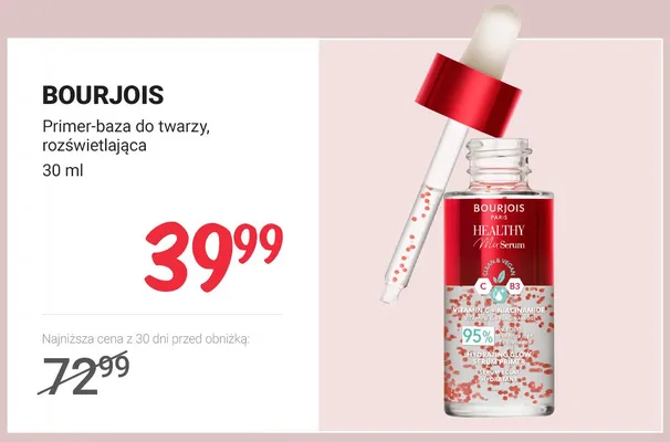 Primer-baza do twarzy Bourjois Healthy Mix Serum rozświetlająca promocja w Rossmann