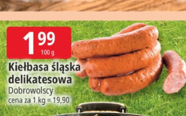 Kiełbasa śląska delikatesowa Dobrowolscy promocja w Leclerc