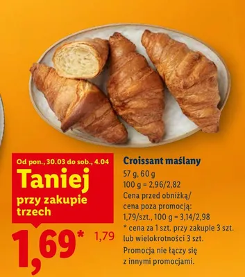 Croissant maślany promocja w Lidl