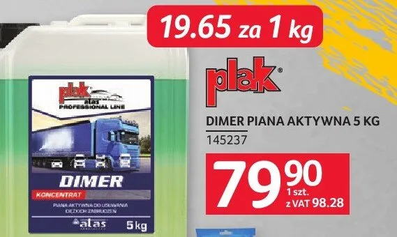 Pianka aktywna Plak Dimer 5 kg promocja w Selgros