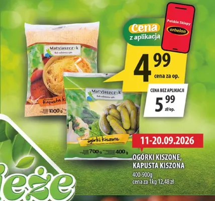 Ogórki kiszone Matyjaszczyk promocja w Arhelan