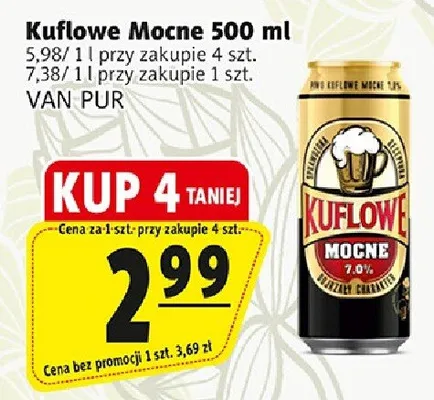 Piwo Kuflowe Mocne Van Pur promocja w Prim Market