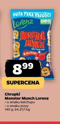 Chrupki Monster Munch Lorenz o smaku ketchupu promocja w Netto
