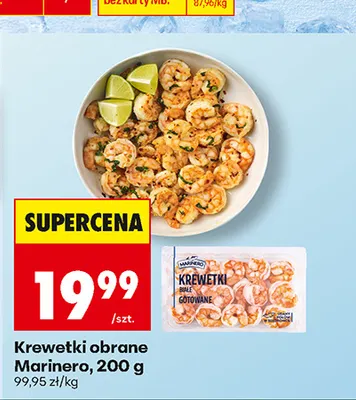 Krewetki obrane Marinero promocja w Biedronka