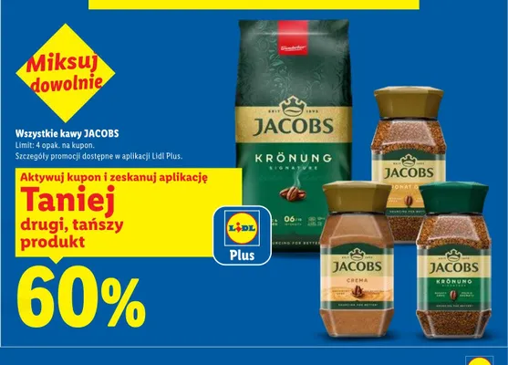 Kawa rozpuszczalna Jacobs Krönung promocja w Lidl