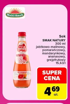 Sok Smak Natury mandarynkowy promocja w Carrefour