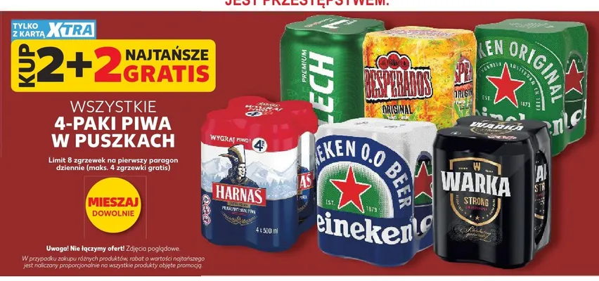 4-paki piwa w puszkach promocja w Kaufland