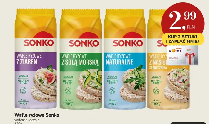 Wafle ryżowe z solą morską Sonko promocja w Market Point