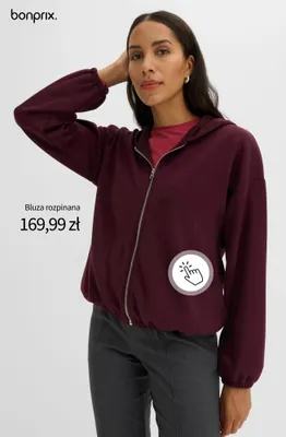 Bluza rozpinana Bonprix promocja w bonprix