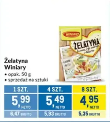 Żelatyna Winiary promocja w Makro