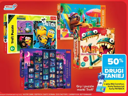 Puzzle Trefl Minions & Monsters 160 elementów promocja w Carrefour