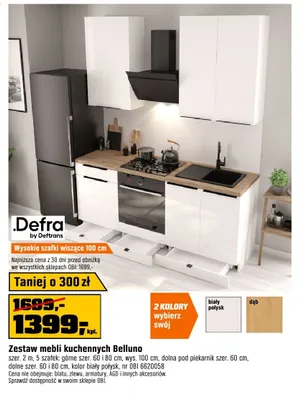 Zestaw mebli kuchennych Belluno promocja w OBI