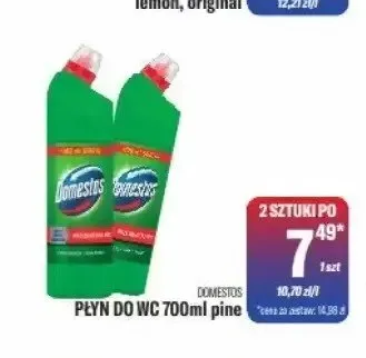 Płyn do WC Domestos pine 700ml promocja w Tomi Markt