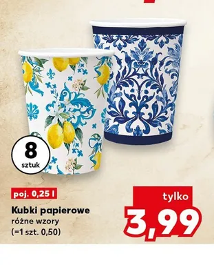 Kubki papierowe promocja w Kaufland