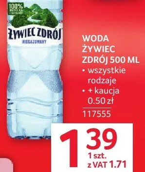 Woda Żywiec Zdrój 500ML promocja w Selgros