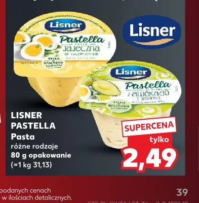 Pasta Pastella jajeczna Lisner promocja w Kaufland